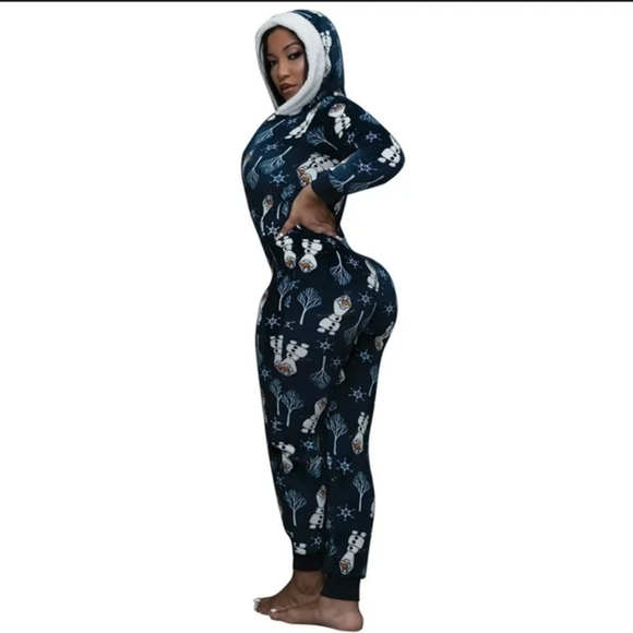 Disney Other - Disney Frozen 2 Olaf hooded pajama onesie size L